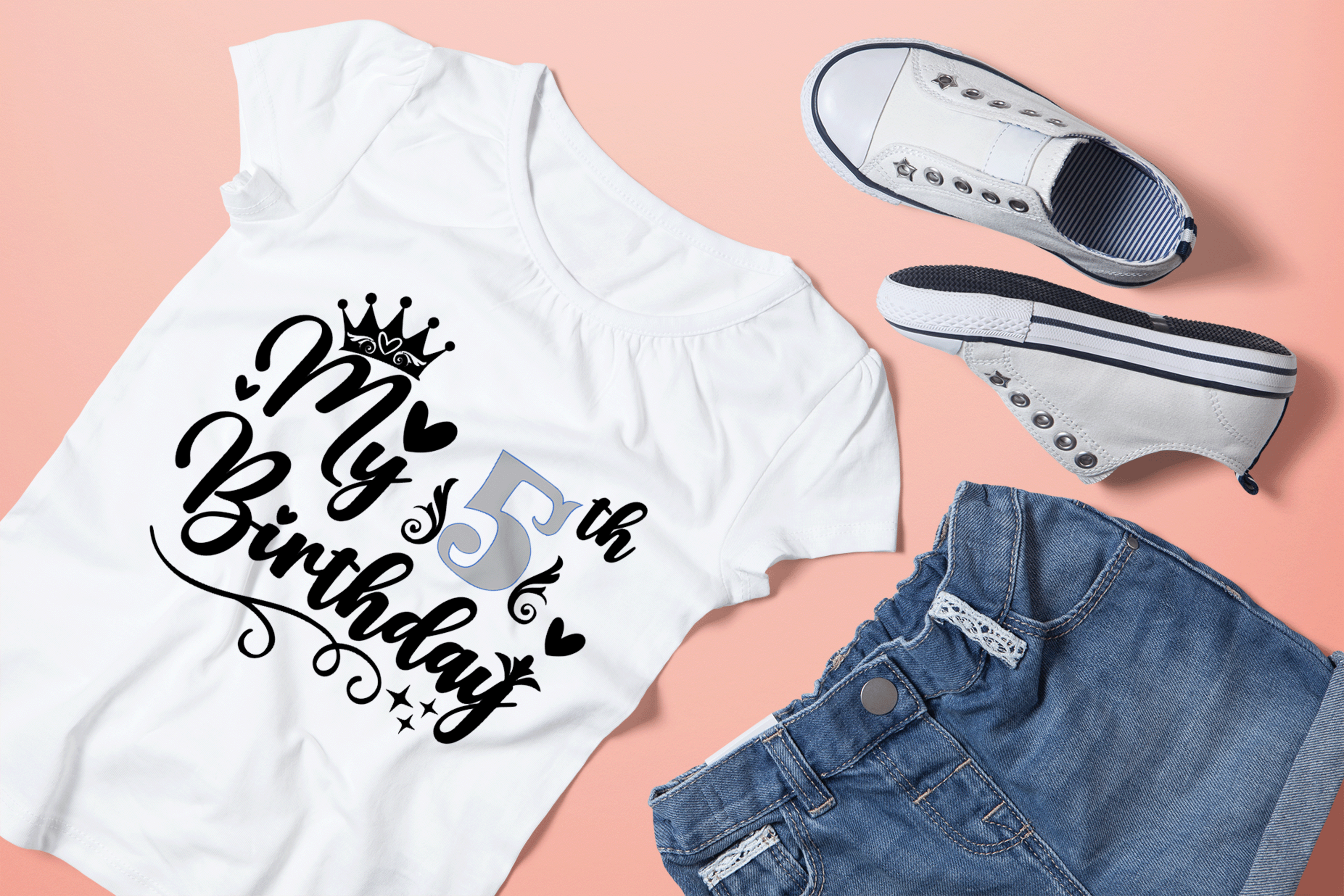Camiseta para cumpleaños con corona de princesas - Designed4you - 2