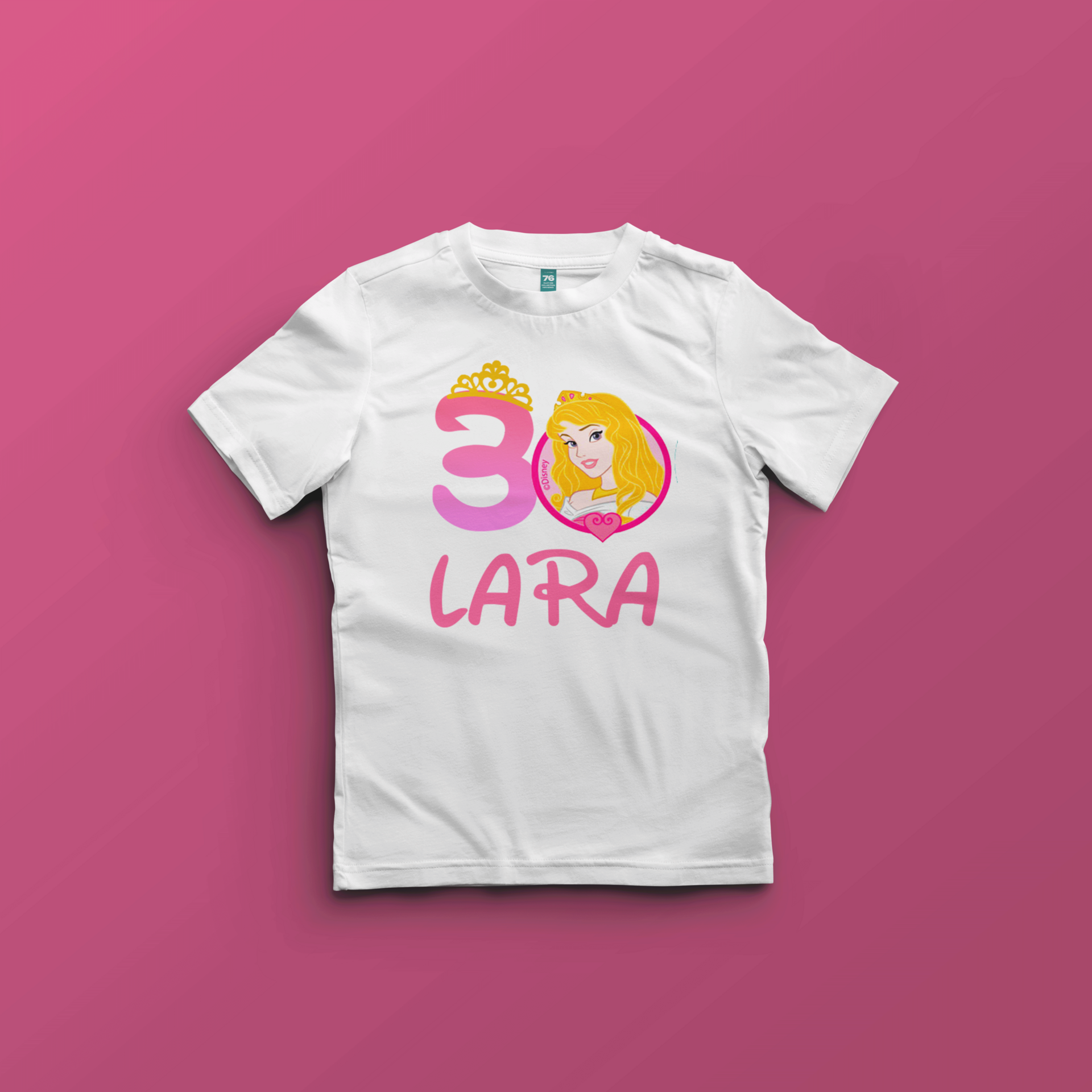 Camiseta Princesa Disney Aurora con nombre y edad personalizados - Designed4you - 1